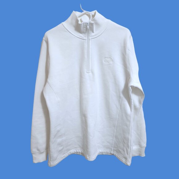Sport-Tek White Quarter Zip Pullover Fleece Inside Sweatshirt Size Women… - Picture 2 of 16
